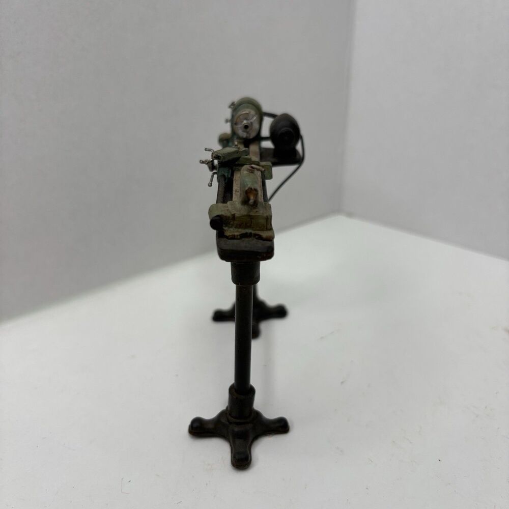 RARE Artisan Ron Bufton Metal Workshop Lathe Machine 1:12 Dollhouse Miniature - Picture 3 of 16